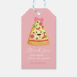 Niedlich Pizza Birthday Party Danke Girls Geschenkanhänger