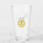 Niedlich Pizza Funny Zebra Kids Cartoon Glas (Rückseite)