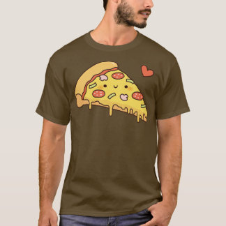 Niedlich Pizza Liebe Doodle T-Shirt