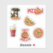 Niedlich Pizza Lovers Stickers - Personalisieren S Aufkleber (Blatt)