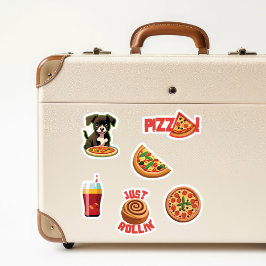 Niedlich Pizza Lovers Stickers - Personalisieren S Aufkleber