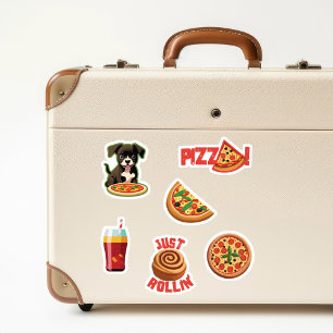 Niedlich Pizza Lovers Stickers - Personalisieren S Aufkleber