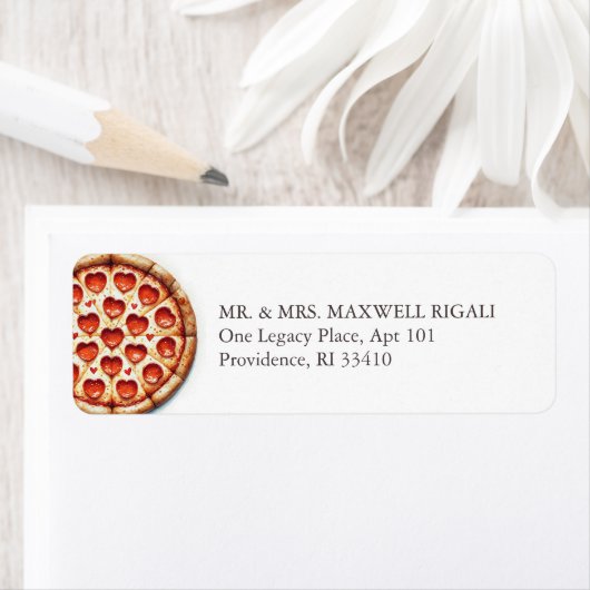 Niedlich Pizza Rücksendeadresse Envelope Labels (Insitu)