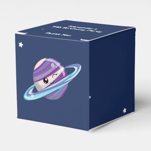 Niedlich Planet Saturn Weltraumgalaxie Kind Geburt Geschenkschachtel (Vorderseite)