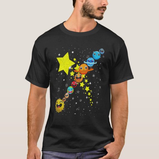 Niedlich Planets Astronomie Space Travel Astro T-Shirt (Vorderseite)