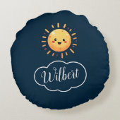 Niedlich Planets Kawaii Weltraumrundkissen Rundes Kissen (Rückseite)