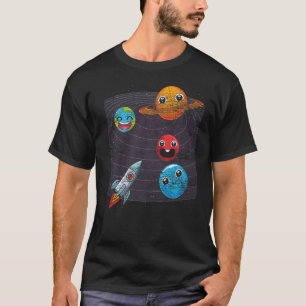 Niedlich Planets Rocket Universe Astronomen Space  T-Shirt