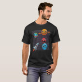 Niedlich Planets Rocket Universe Astronomen Space T-Shirt (Vorne ganz)