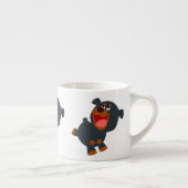 Niedlich Playful Cartoon Baby Rottweiler Espressotasse (Rechts)