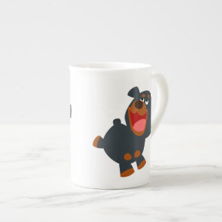 Niedlich Playful Cartoon Baby Rottweiler Porzellantasse