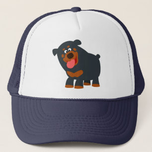 Niedlich Playful Cartoon Rottweiler Hat Truckerkappe
