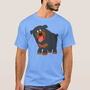 Niedlich Playful Cartoon Rottweiler T - Shirt