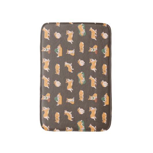 Niedlich Playful Corgi Badematte (Vorderseite Vertikal)