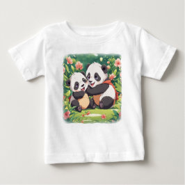 Niedlich Playful Little Pandas - Anime Style Baby T-shirt