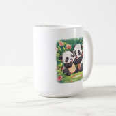 Niedlich Playful Little Pandas - Anime Style Kaffeetasse (VorderseiteRechts)
