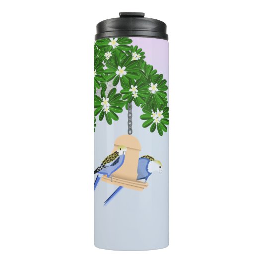 Niedlich Playful Rosellas Thermosbecher (Vorderseite)