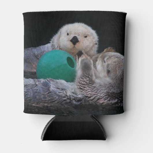 Niedlich Playful Sea Otters Dosenkühler (Vorderseite)