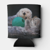 Niedlich Playful Sea Otters Dosenkühler (Rückseite)