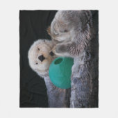 Niedlich Playful Sea Otters Fleecedecke (Vorderseite)