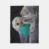 Niedlich Playful Sea Otters Fleecedecke (Vorderseite)