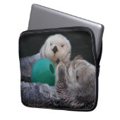 Niedlich Playful Sea Otters Laptopschutzhülle (Vorderseite Links)
