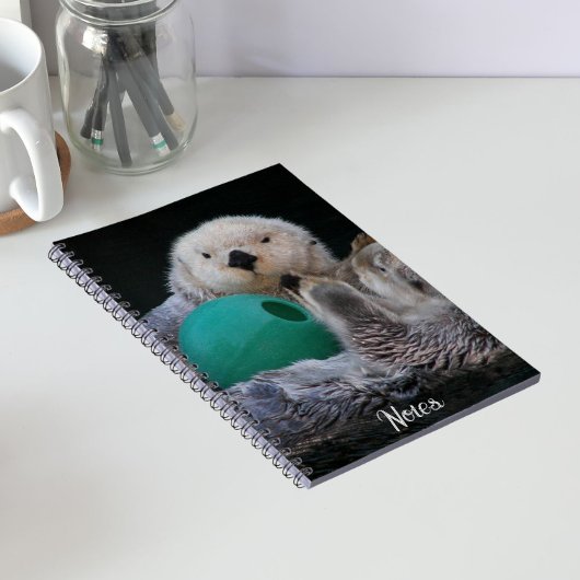 Niedlich Playful Sea Otters Notizblock
