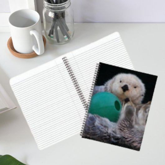 Niedlich Playful Sea Otters Notizblock