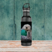 Niedlich Playful Sea Otters Trinkflasche