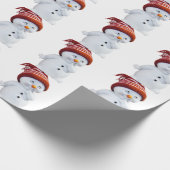 NIEDLICH PLAYFUL SNOWMAN GESCHENKPAPIER (Ecke)