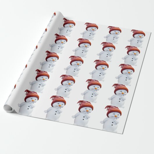 NIEDLICH PLAYFUL SNOWMAN GESCHENKPAPIER (Ungerollt)