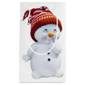 NIEDLICH PLAYFUL SNOWMAN KLEINE GESCHENKTÜTE (Vorderseite)