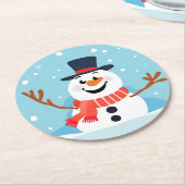 Niedlich Playful Snowman Paper Untersetzer (Angewinkelt)