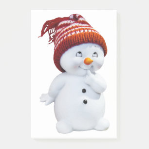 NIEDLICH PLAYFUL SNOWMAN POST-IT KLEBEZETTEL