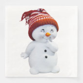 NIEDLICH PLAYFUL SNOWMAN SERVIETTE (Vorderseite)