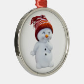 NIEDLICH PLAYFUL SNOWMAN SILBERNES ORNAMENT (Rechts)