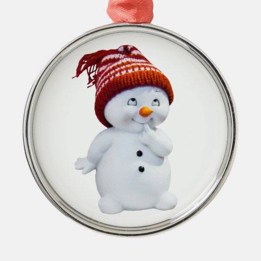 NIEDLICH PLAYFUL SNOWMAN SILBERNES ORNAMENT (Vorne)
