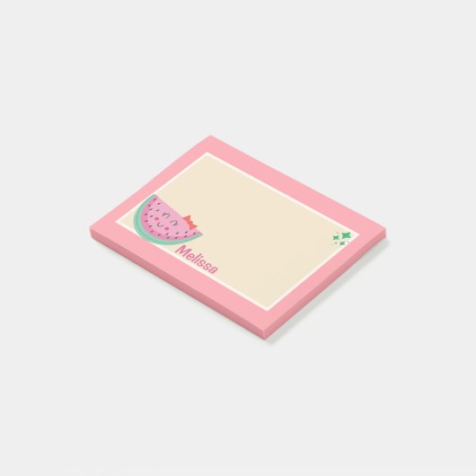 Niedlich Playful Watermelon Notes Post-it Klebezettel (angewinkelt)