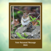 Niedlich Plump Chipmunk Personalisiert Fensteraufkleber (Blatt 3)