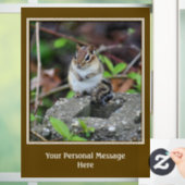 Niedlich Plump Chipmunk Personalisiert Fensteraufkleber (Zuhause)