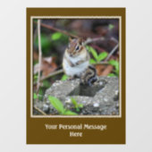 Niedlich Plump Chipmunk Personalisiert Fensteraufkleber (Blatt)