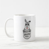 Niedlich Pocket Welpe Miniatur Schnauzer hinzufüge Kaffeetasse (Links)