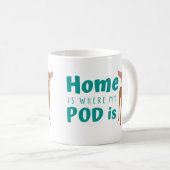Niedlich Podenco Dog Cartoon Kaffeetasse (VorderseiteRechts)