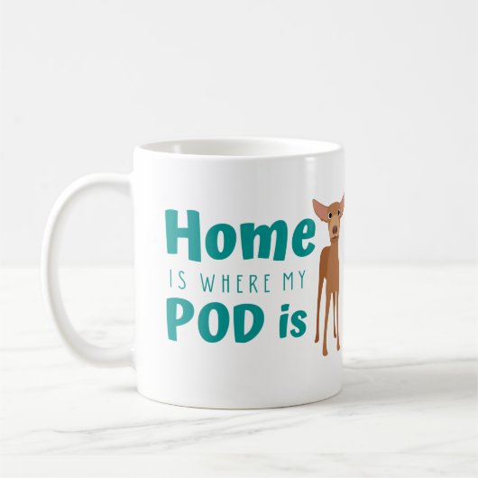 Niedlich Podenco Dog Cartoon Kaffeetasse (Links)