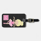 Niedlich Polka Dot Ballerina Gepäckanhänger (Vorderseite horizontal)