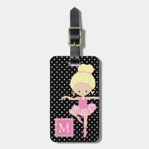 Niedlich Polka Dot Ballerina Gepäckanhänger
