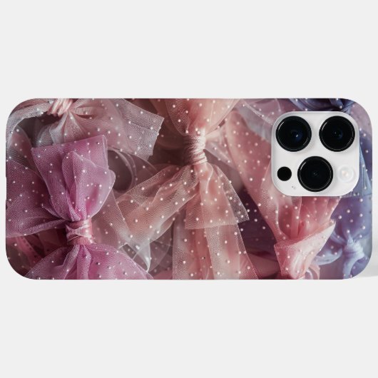 Niedlich Polka Dot Bow Whimsical Case-Mate iPhone Hülle (Rückseite (Horizontal))