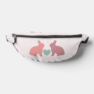 Niedlich Polka Dot Bunnies Pink Bauchtasche