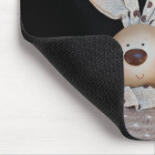 Niedlich Polka Dot Bunny Mousepad (Ecke)