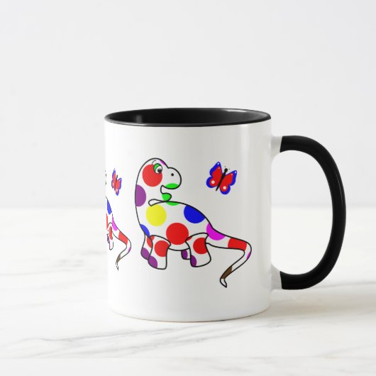 Niedlich Polka Dot Dinosaur Tasse (Rechts)