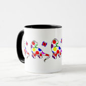 Niedlich Polka Dot Dinosaur Tasse (Vorderseite Links)